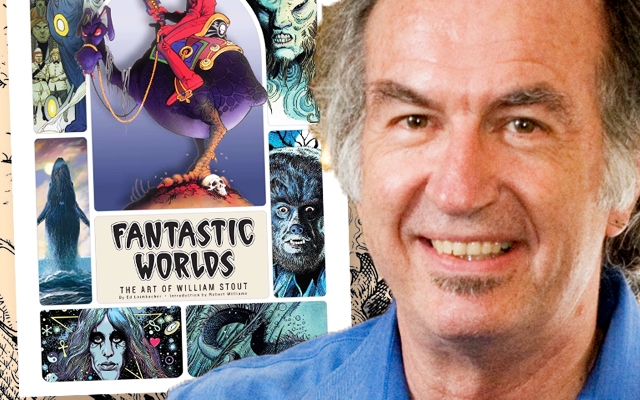 Photo of William Stout and his new book