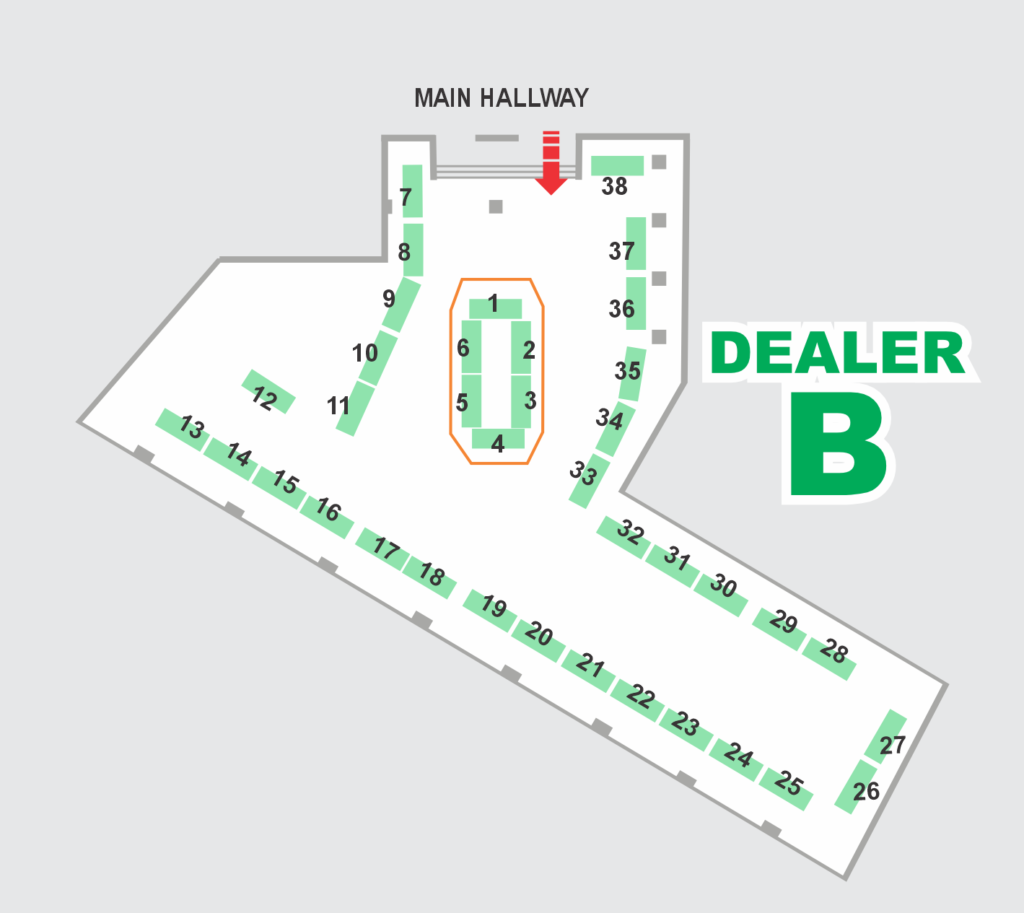 Map of Dealer Room B